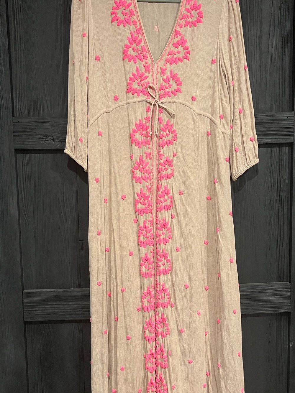 Free People Embroidered Fable Midi Dress, Like New